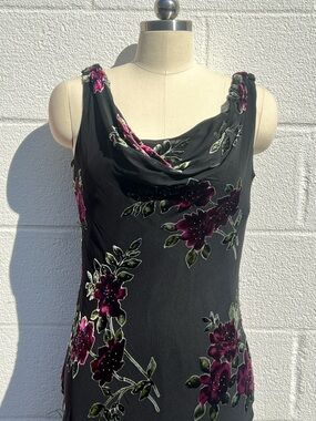 Floral Black and Pink Women's Dress